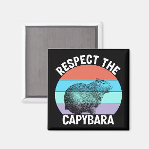 Respektera Capybara Rolig Capybara Älskare Magnet