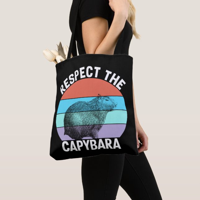 Respektera Capybara Rolig Capybara Älskare Tygkasse (Närbild)