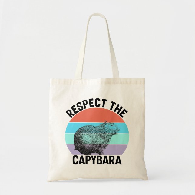 Respektera Capybara Rolig Gnagare Capybara Tygkasse (Framsidan)