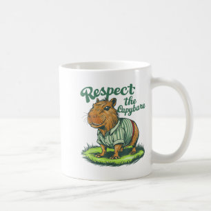 Respektera Capybara - Roligt Foto Gnagare Capibara Kaffemugg