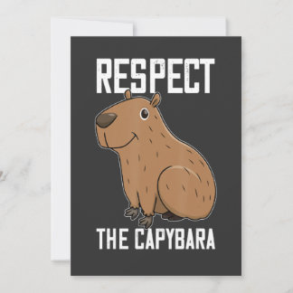 Respektera Capybara Roligt Gnagare Capibara Foto Inbjudningar