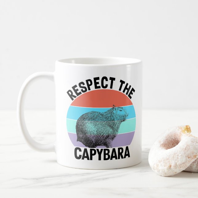Respektera Capybara Roligt Gnagare Capybara Kaffemugg (Med munk)