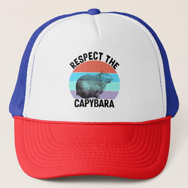 Respektera Capybara Roligt Gnagare Capybara Keps (Framsida)