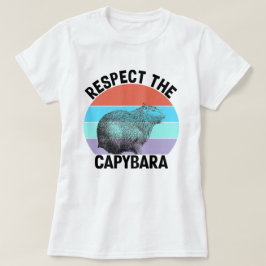 Respektera Capybara Roligt Gnagare Capybara T Shirt