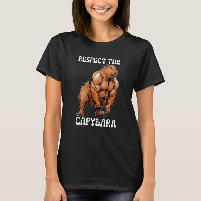 Respektera Capybaran  Fitness Bodybuilder T Shirt (Framsida)
