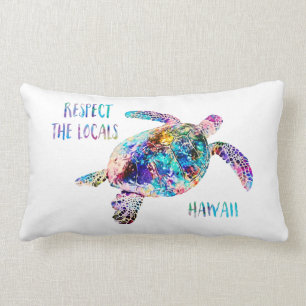 Respektera citatet av Locals Sea Turtle Tie Dye Be Lumbarkudde