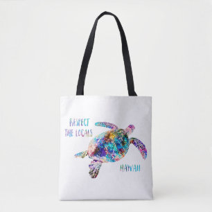 Respektera citatet av Locals Sea Turtle Tie Dye Be Tygkasse