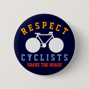 respektera cyklister, cyklister, knapp