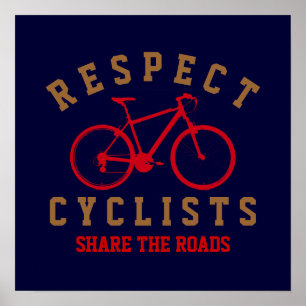 respektera cyklister poster