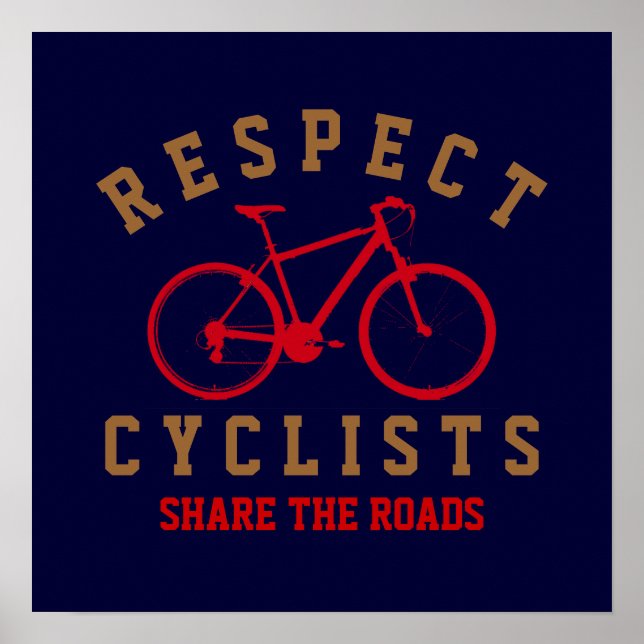respektera cyklister poster (Framsidan)