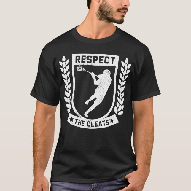 Respektera den enhetliga Lacrosse Player-skärmen T Shirt (Framsida)