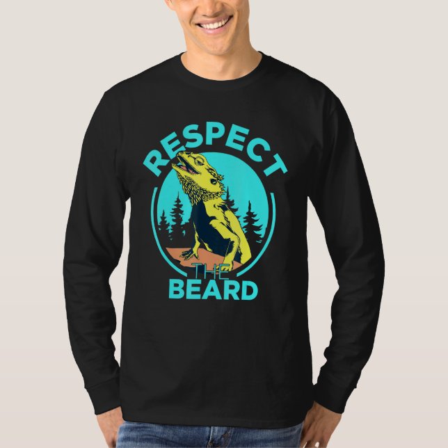 Respektera den skäggiga draken Pogona Lizard Bea T Shirt (Framsida)