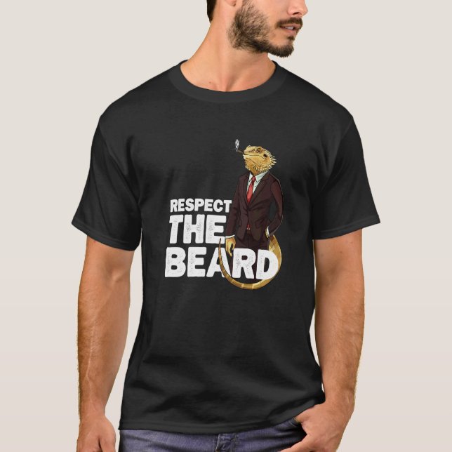 Respektera den skäggiga draken som dömer t shirt (Framsida)