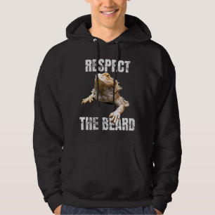 Respektera den skägrade draken hoodie