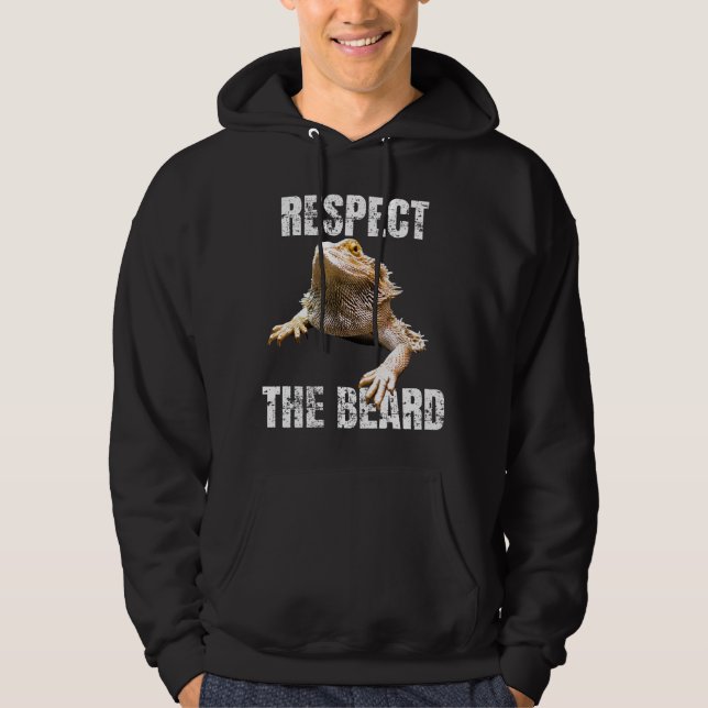Respektera den skägrade draken hoodie (Framsida)