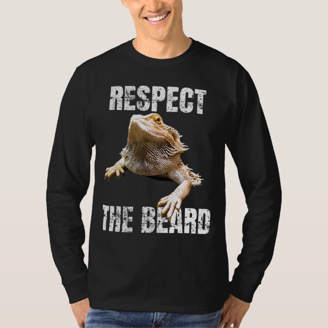 Respektera den skägrade draken t shirt (Framsida)