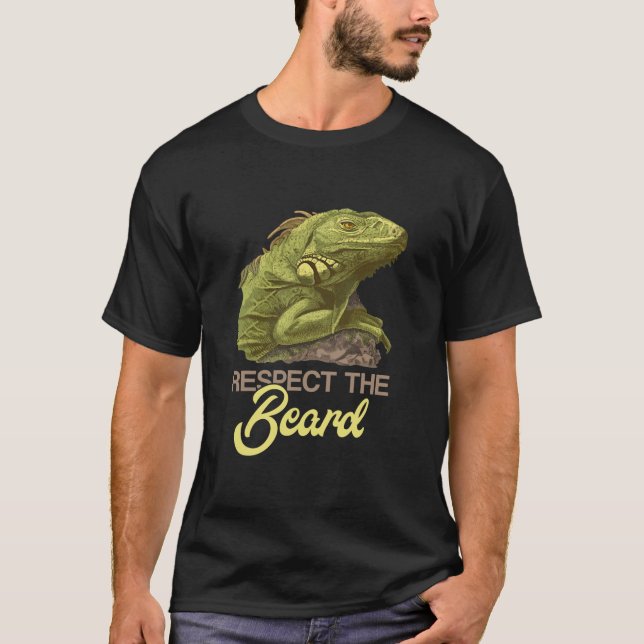 Respektera den skägrade draken  t shirt (Framsida)