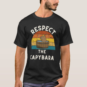 Respektera det animaliska oket Capybara Rodent Cap T Shirt