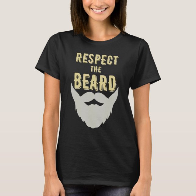 Respektera det väsentliga skägget t shirt (Framsida)