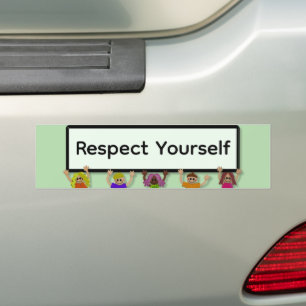 Respektera dig själv Bumperdekal Bildekal
