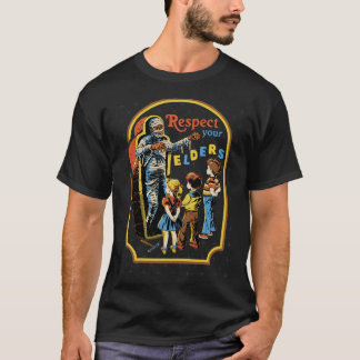 Respektera dina äldre rolig retro t shirt