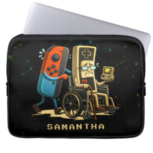 Respektera dina äldres Gaming Kontroll Retro Rolig Laptop Fodral