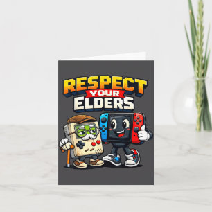 Respektera dina äldres Retro Gaming Roligt Gamer C Kort