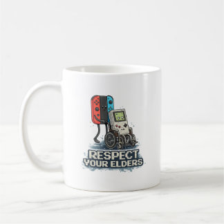 Respektera dina äldres Retrospeldesign Kaffemugg