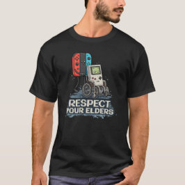 Respektera dina äldres Retrospeldesign T Shirt