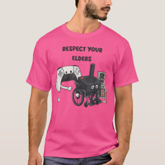 Respektera dina äldres Roliga spel 80-talsstil Gam T Shirt