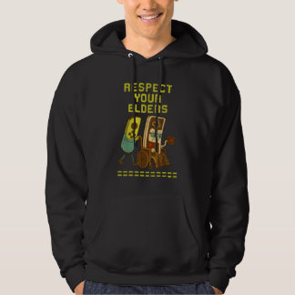 Respektera dina äldste Retrospel Rolig spelare Hoodie