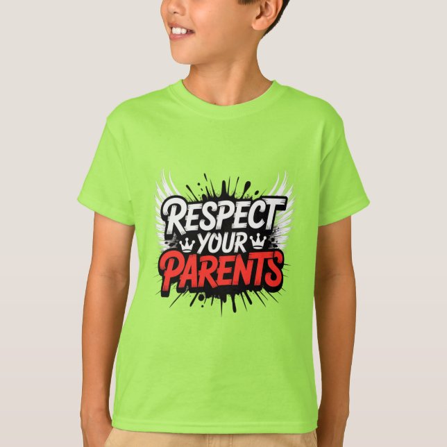 Respektera dina föräldrar — Barn T-shirt / Lär  (Framsida)