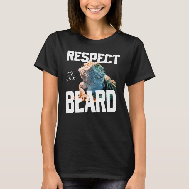 Respektera Dragon Beard Lizard Reptile Po T Shirt (Framsida)