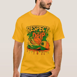 Respektera Drip Basketbomullströja T Shirt