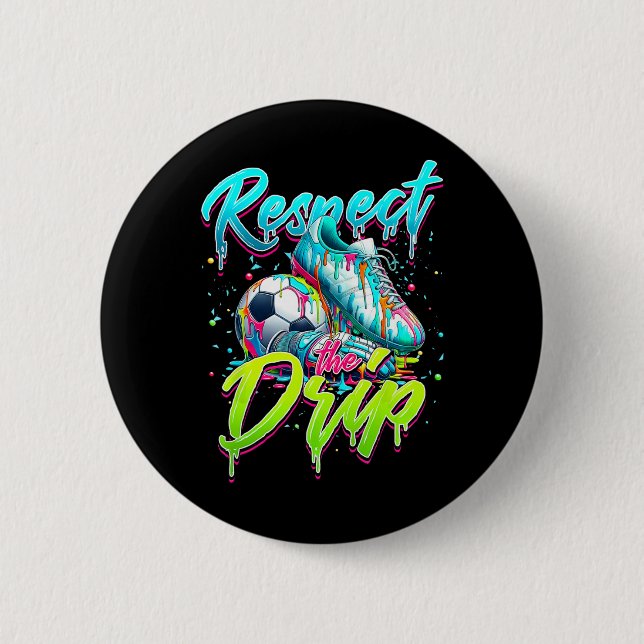 Respektera Drip Fotboll Glass Drip Med Strössel Knapp (Framsida)