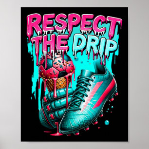 Respektera Drip Fotboll Glass Drip Med Strössel Poster