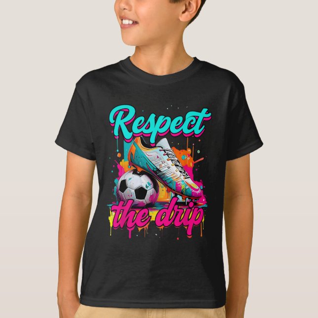 Respektera Drip Fotboll Glass Drip Med Strössel T Shirt (Framsida)