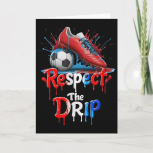 Respektera Drip-fotboll Graffiti Gatustil Kort
