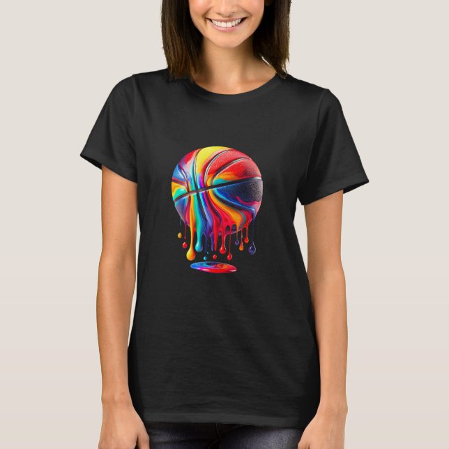 Respektera dropp skelett Ll Hoop Slam Dunk  T Shirt (Framsida)