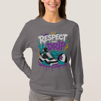 Respektera droppdesign för basket t shirt
