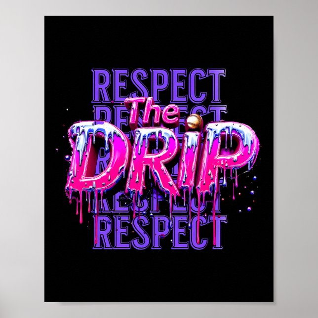 Respektera droppen Bysebyll Droppande Glass Drip  Poster (Framsidan)