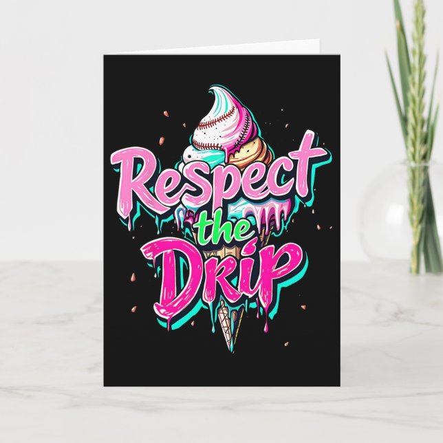 Respektera droppen Bysebyll Glasskägla Drip Män  Kort (Framsida)