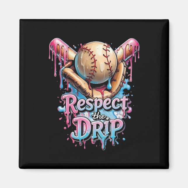 Respektera droppen Bysebyll Home Plate Glassis Dri Magnet (Framsidan)