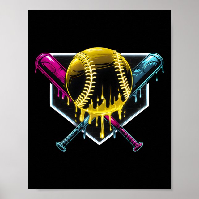 Respektera droppen Bysebyll Home Plate Glassis Dri Poster (Framsidan)