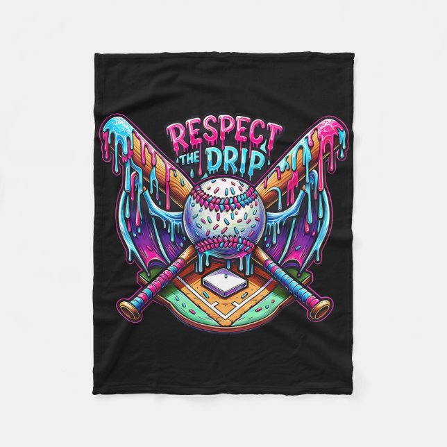 Respektera droppen Bysebyll Home Plate med strösse Fleecefilt (Framsidan)