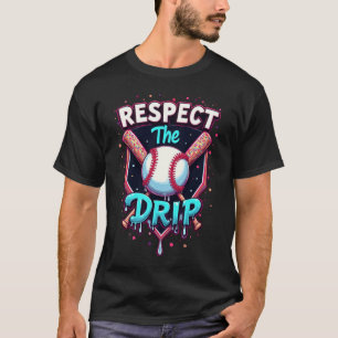 Respektera droppen Rolig baseboll glass dropp T Shirt