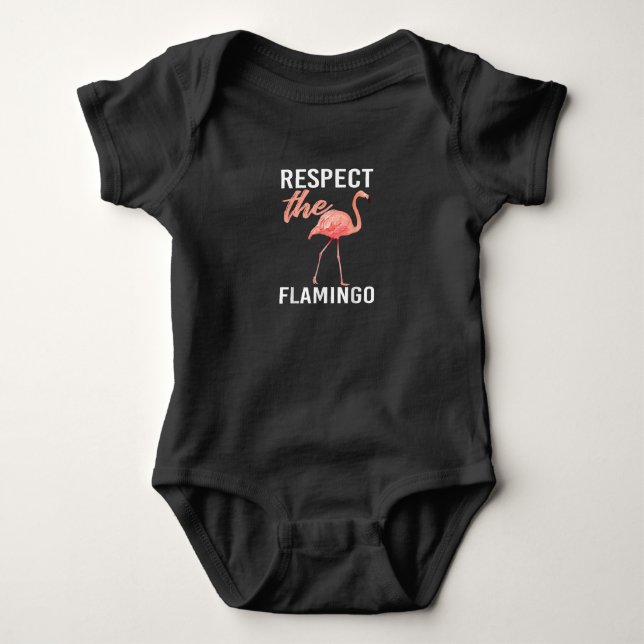Respektera Flamingo | Funny Flamingo Älskare T Shirt (Framsida)
