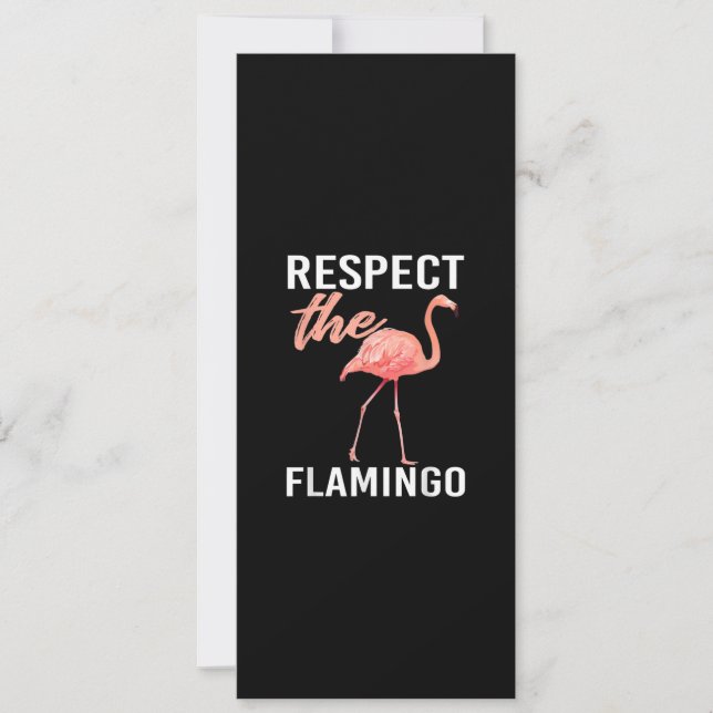 Respektera Flamingon | Rolig Flamingo Älskare Inbjudningar (Framsida)