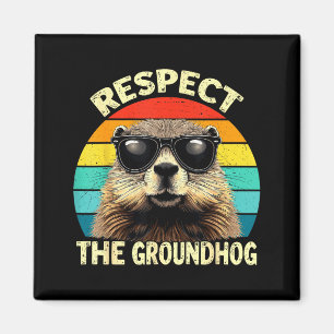 Respektera Groundhog-älskare Vintage Djur Mark Magnet