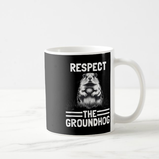 Respektera Groundhog Celebrate Groundhog Day _1 Kaffemugg (Höger)